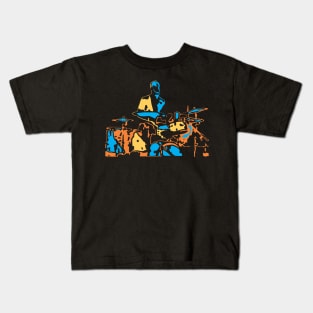 Drummer Musician Modern Art Style Kids T-Shirt